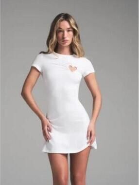 Skims Cotton Jersey Heart Dress